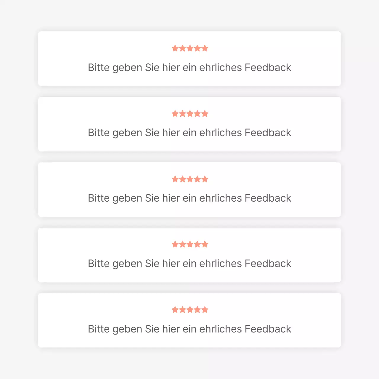Eine Rezension oder Werbung für ein Modegeschäft mit einem einfachen weißen und grauen Emoji-Stil.