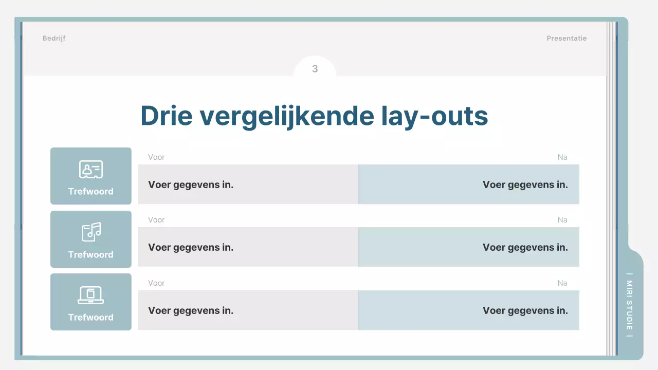 Een eenvoudige trainingsbrochure in lichtblauw en grijs