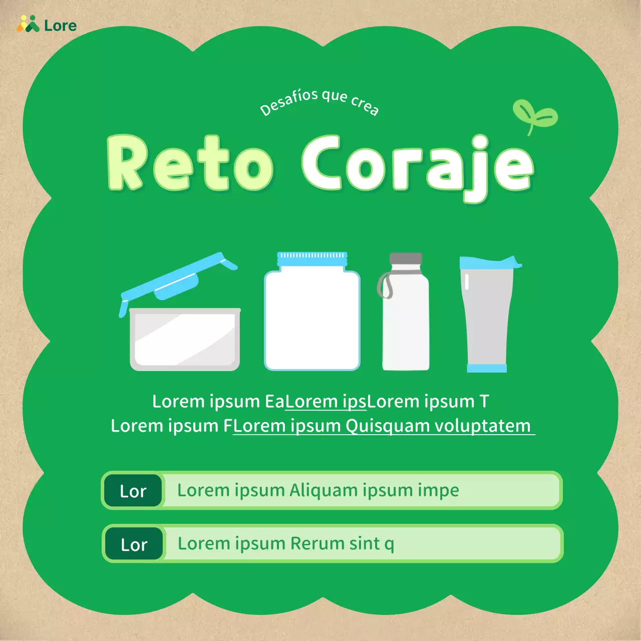 Promueva una bonita campaña beige y verde para el Día de la Tierra