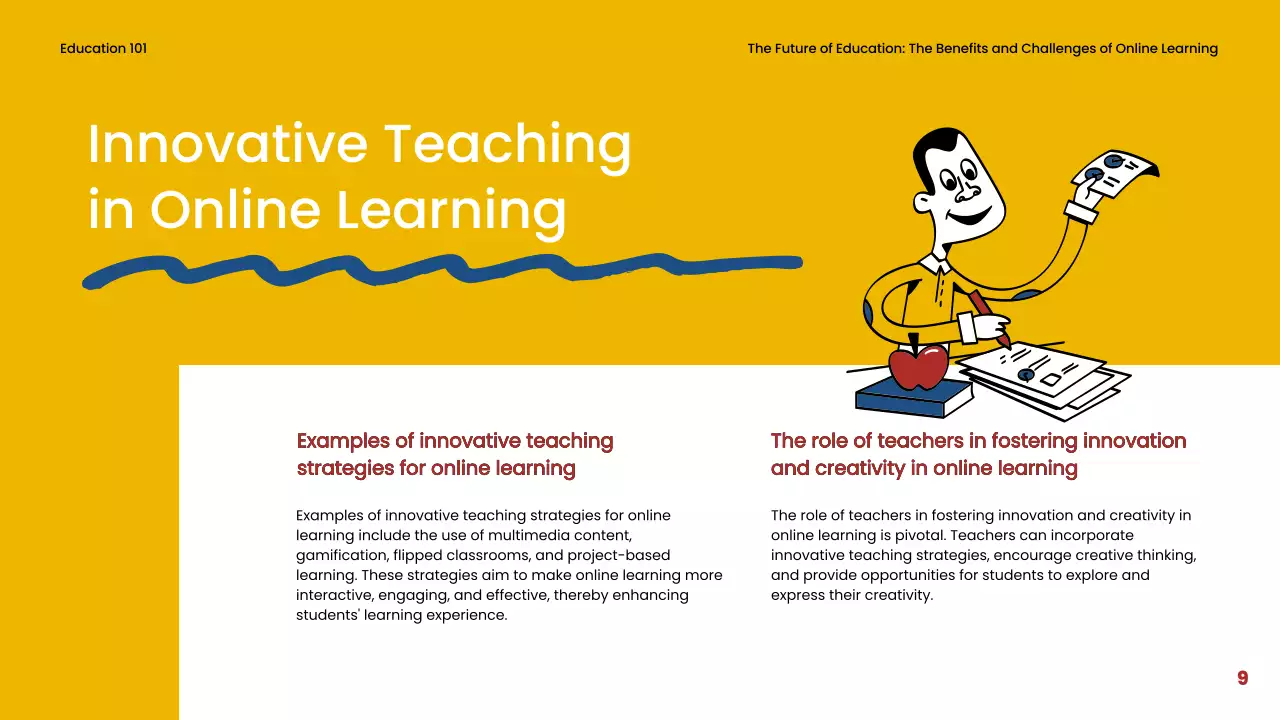 Red Comic Education Presentation