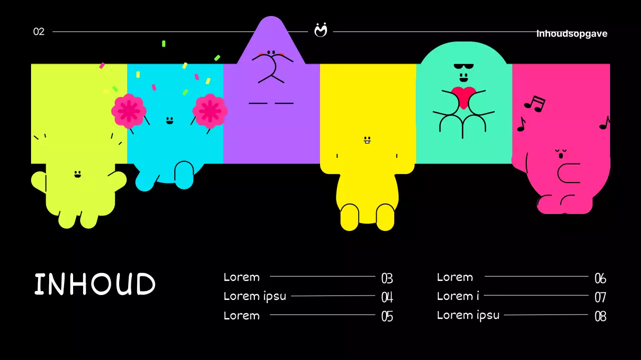 Een fluorescerend, pop-art sponsorvoorstel