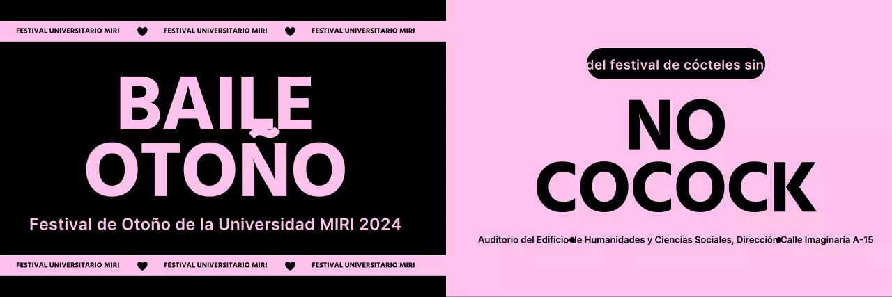 Concepto de festival en dos tonos: negro y pastel