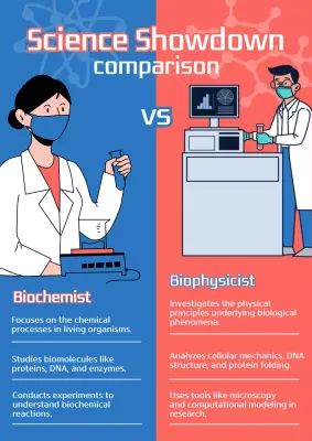 Blue Modern Science Comparison Poster