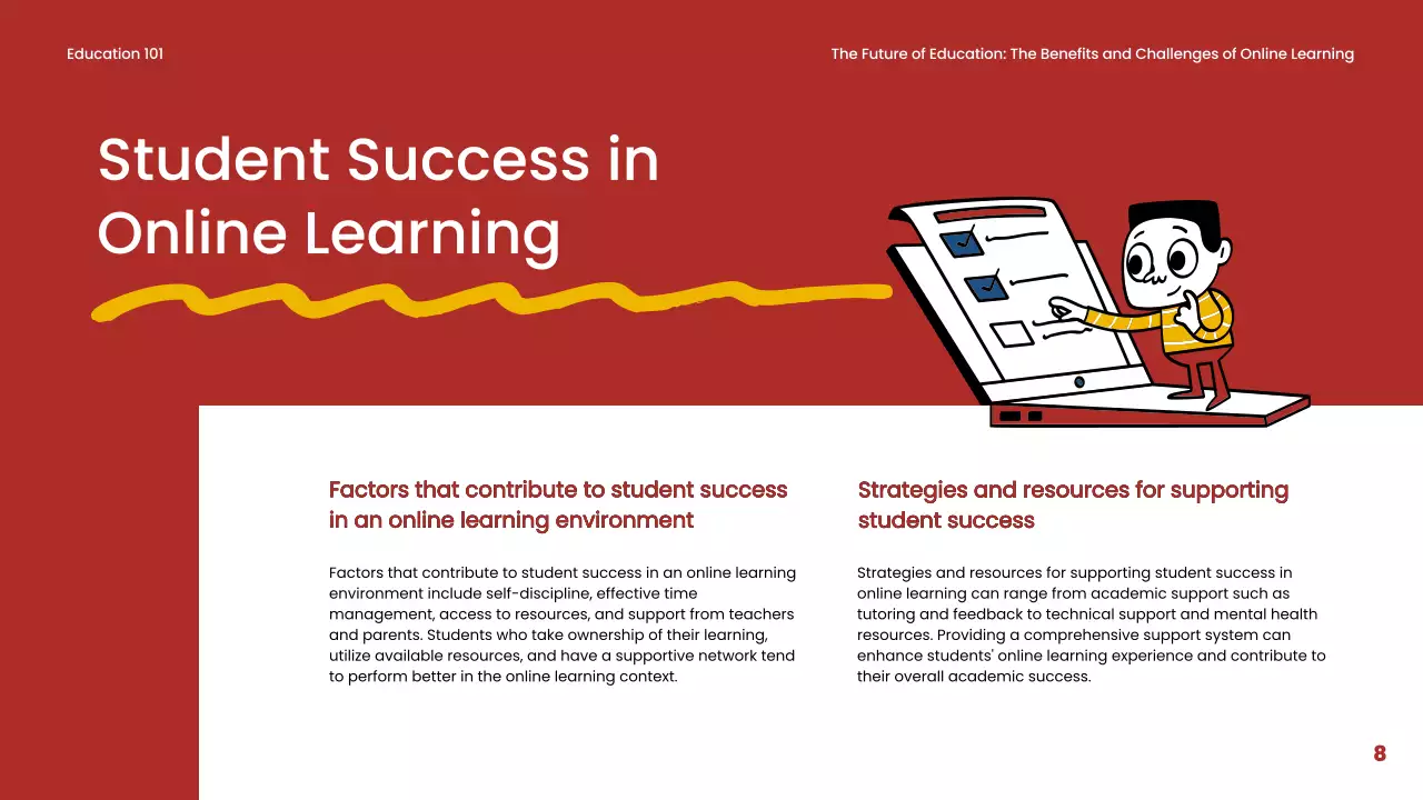 Red Comic Education Presentation