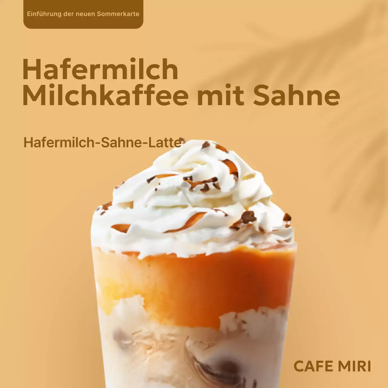 Ankündigung einer neuen Speisekarte in trendigem Beige und Braun