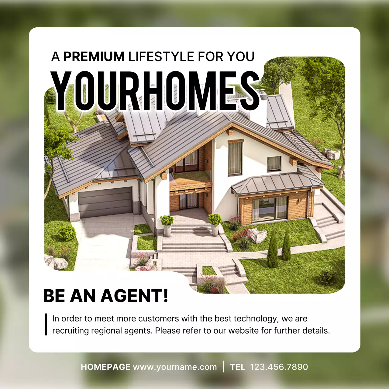 Green Modern Real Estate Recruitment Social Media Post