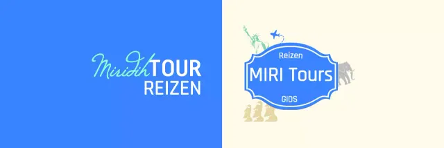 Concept reisgids in beige en blauw