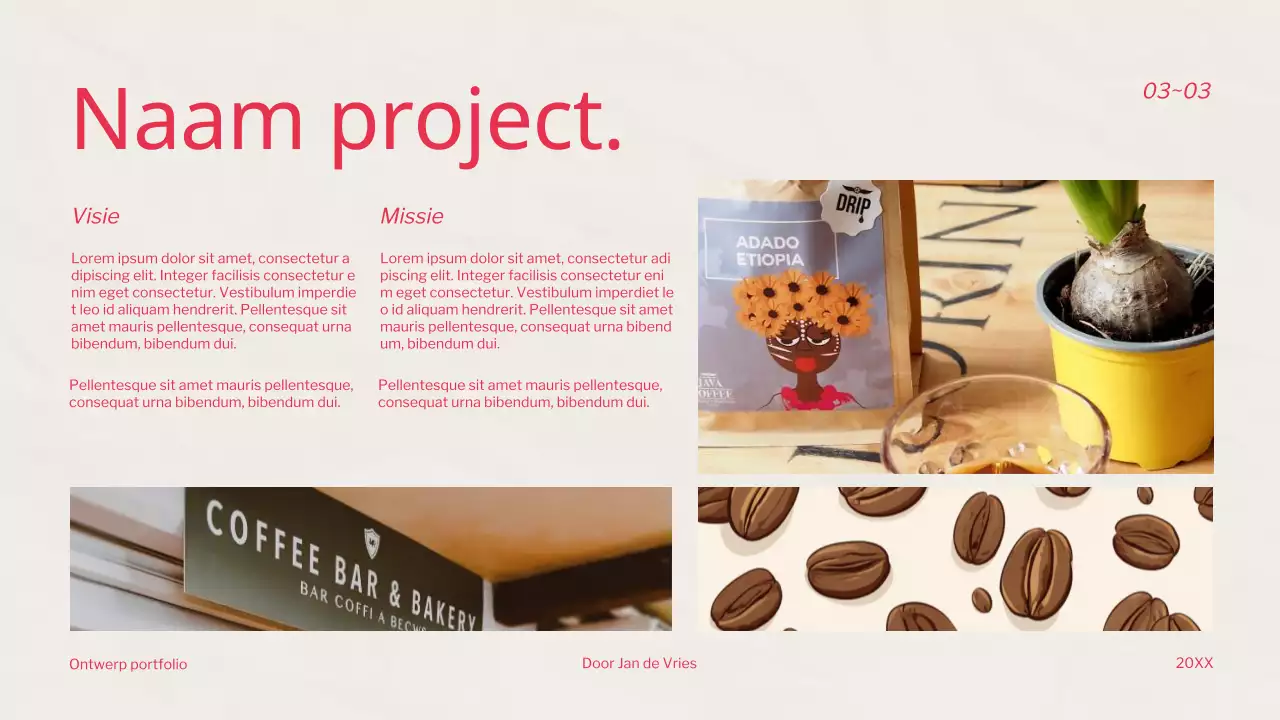 Red trend grafisch ontwerper portfolio