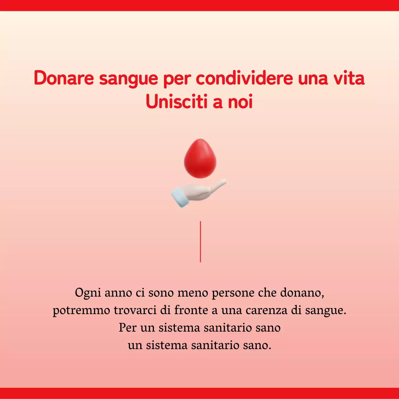Il semplice appello di Red a donare il sangue