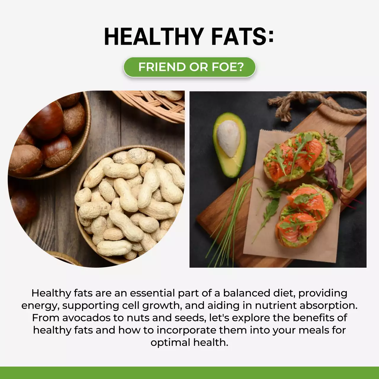 Green Minimal Food Guide Social Media Post