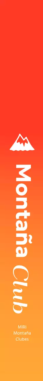 Promocionar los clubes de alpinismo en degradado rojo y azul