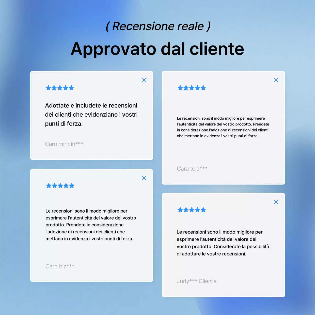 Promuovere recensioni di moda di tendenza in blu e grigio