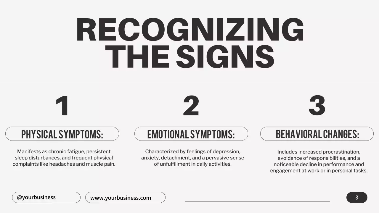 Presentasi Panduan Kelelahan Modern Grey