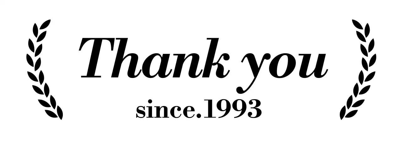 월계수와 세리프체가 있는 고급스러운 느낌의 감사 답례