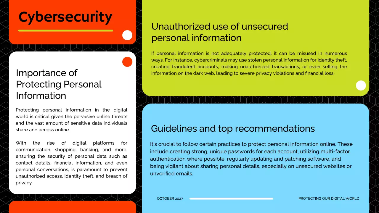 Orange Modern Cybersecurity Presentation