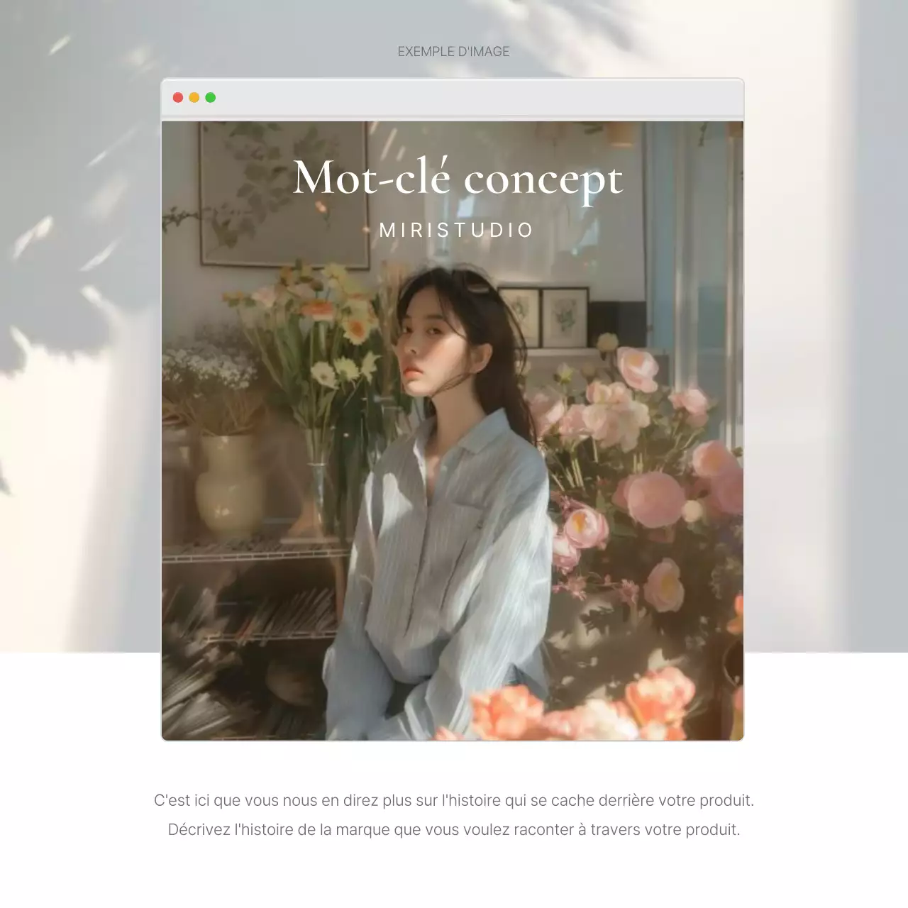 Une mise en page de photos ou une publicité pour un centre commercial de mode avec un style simple d'emojis blancs et gris.