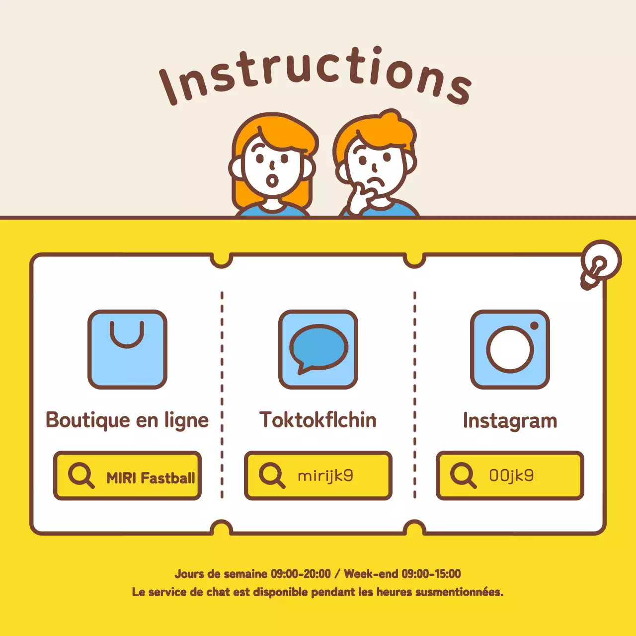 Simple jaune et bleu clair recherche d'emploi à l'étranger promotion des médias sociaux