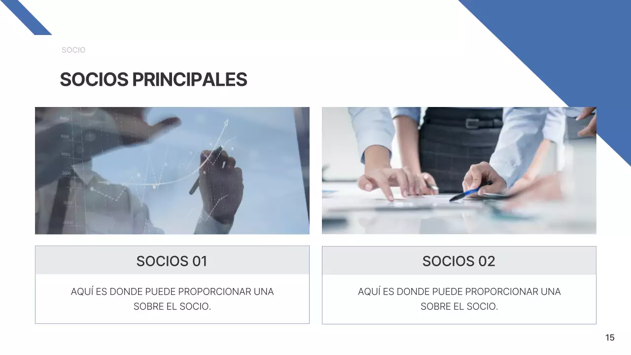 Un sencillo informe corporativo en azul y azul claro