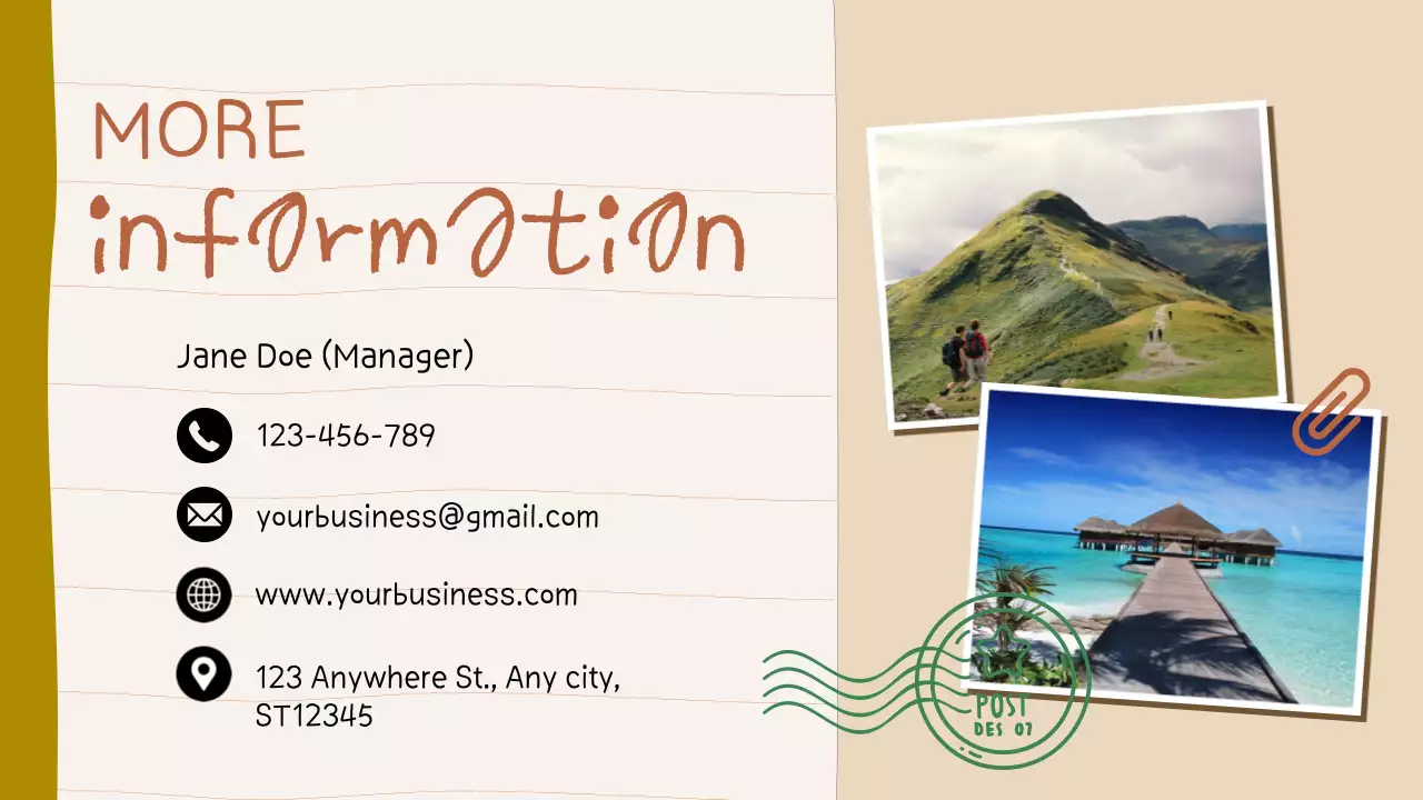 Beige Vintage Travel Advertisement Presentation