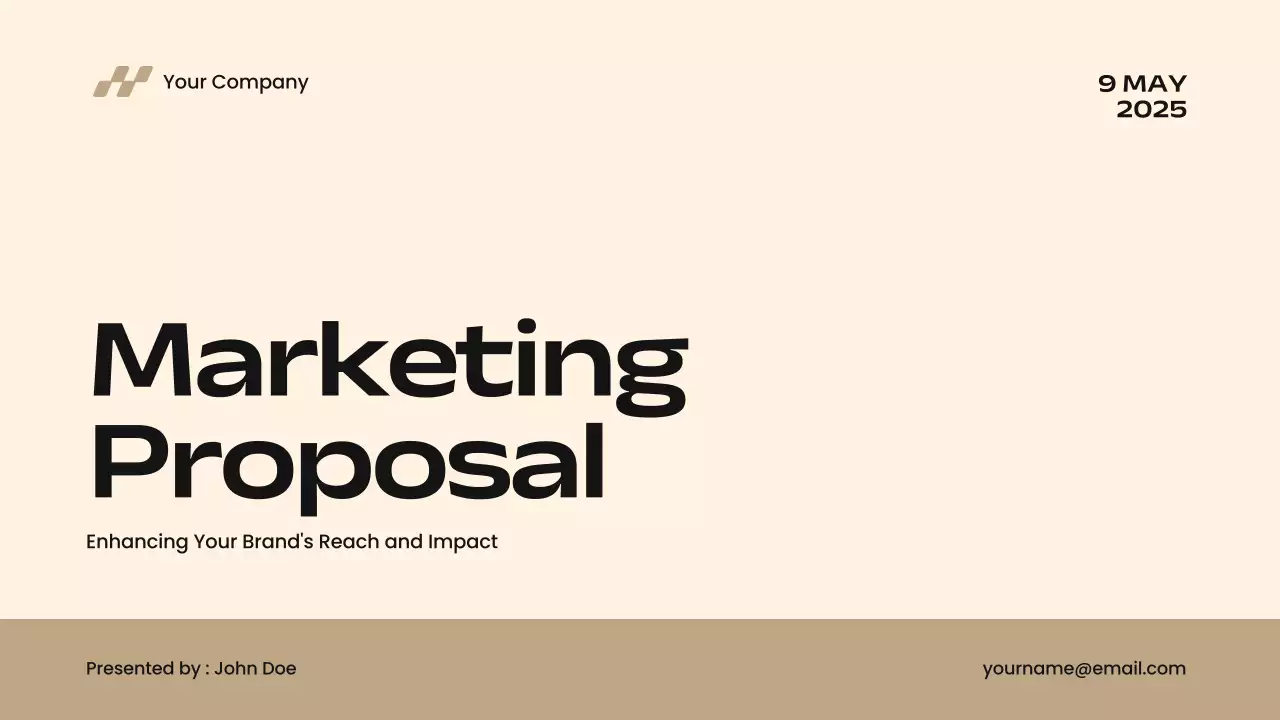 Beige Modern Marketing Proposal Presentation