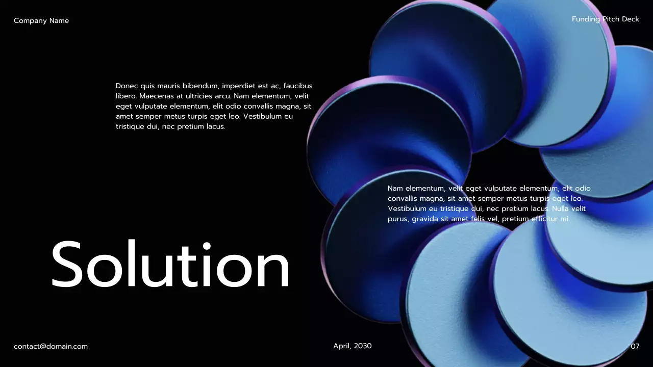 블랙 모던 펀딩 피치 프레젠테이션