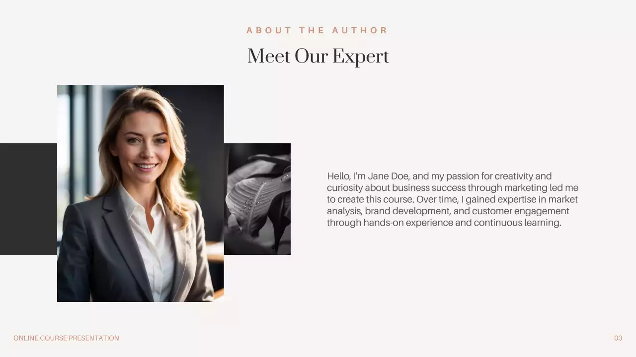 Beige Professional Marketing Course Guide Presentation