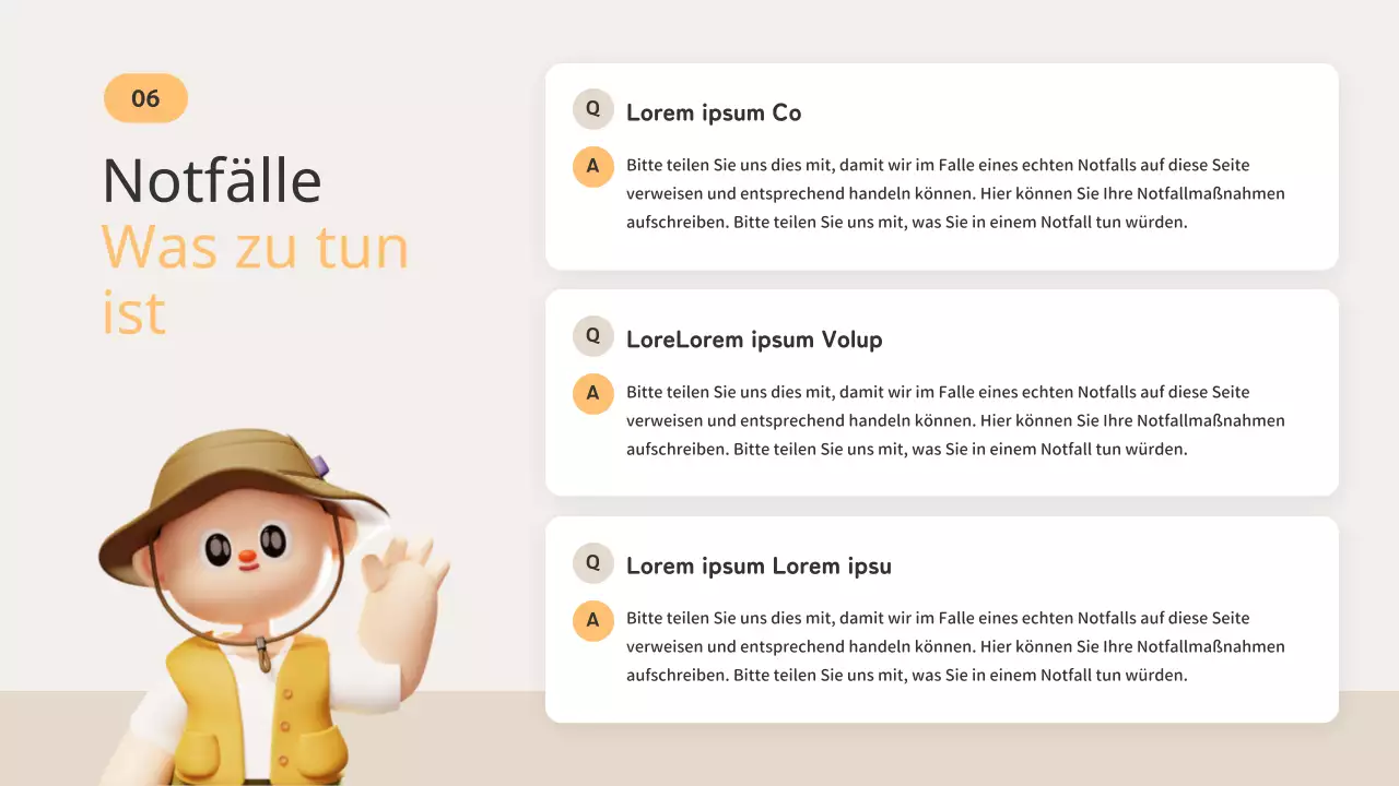 Ein Führer zum orange-beigen Sommercampingplatz