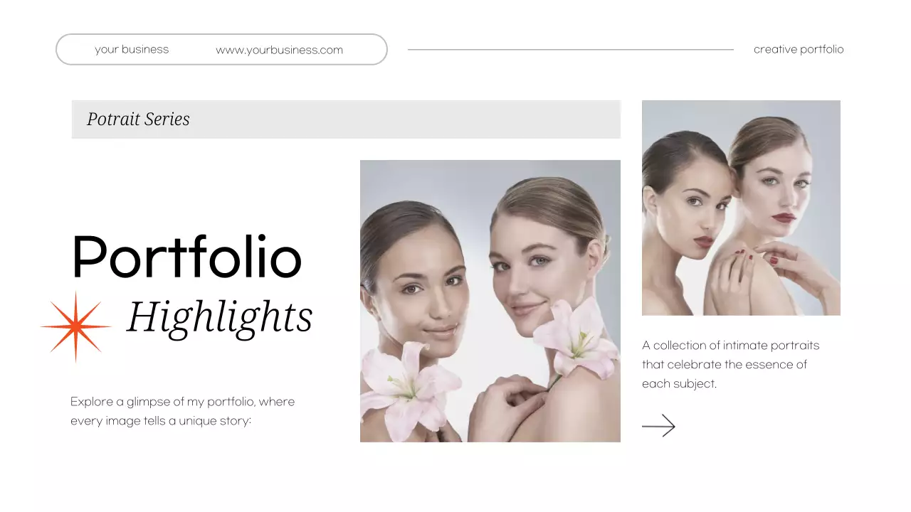 White Minimal Personal Creative Portfolio