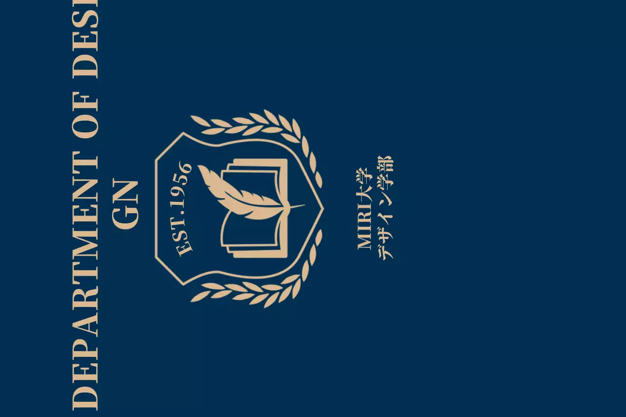 学校ロゴのある華やかな雰囲気の大学