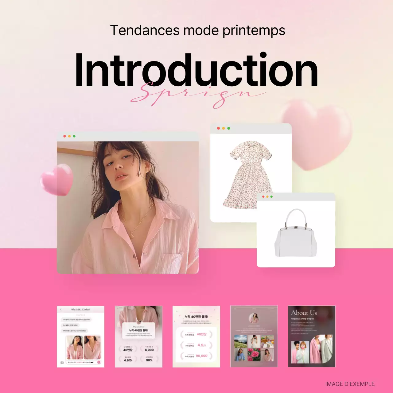 Promouvoir une introduction à la mode en rose