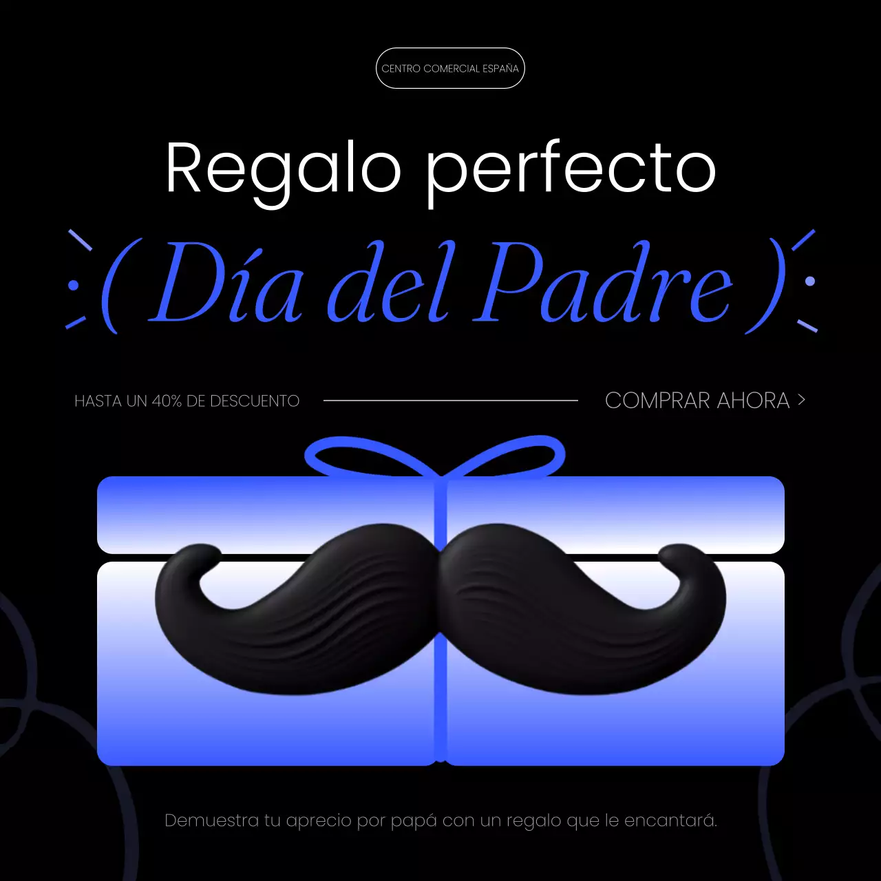 Anuncios de rebajas de moda en negro y azul