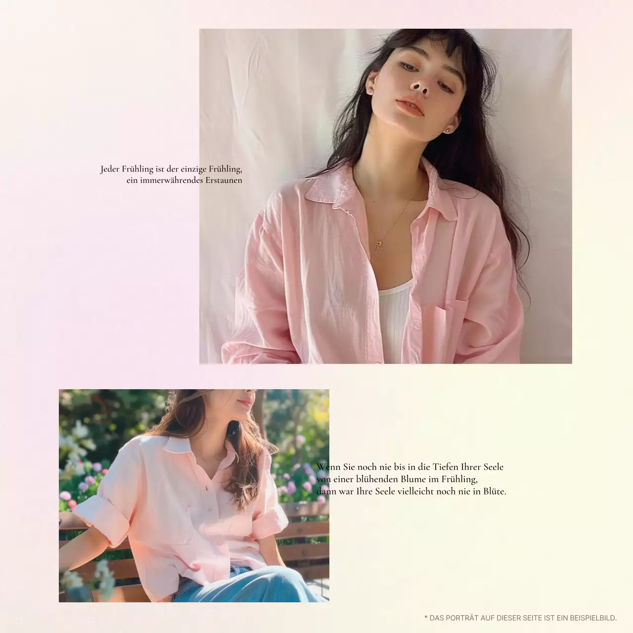 Förderung eines kitschigen Mode-Layouts in Rosa