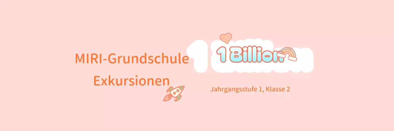 Rosa und weiße Grundschulausflugsgruppen-Ankündigungen