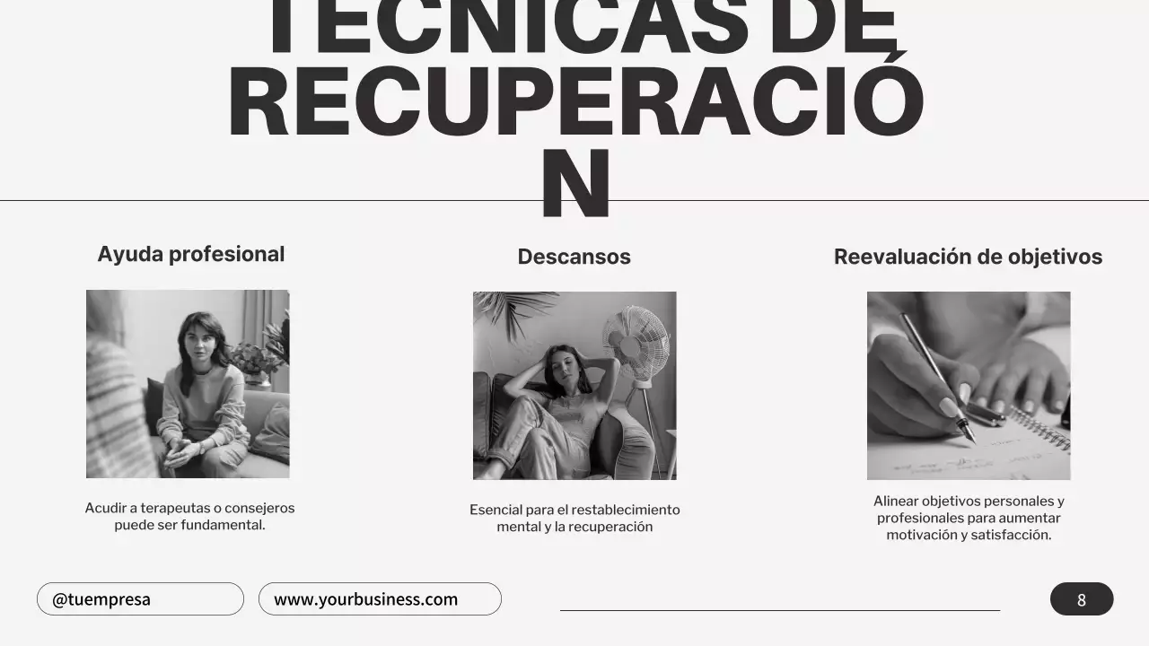 Gris Negro Minimalista Emocional Burnout Consejos