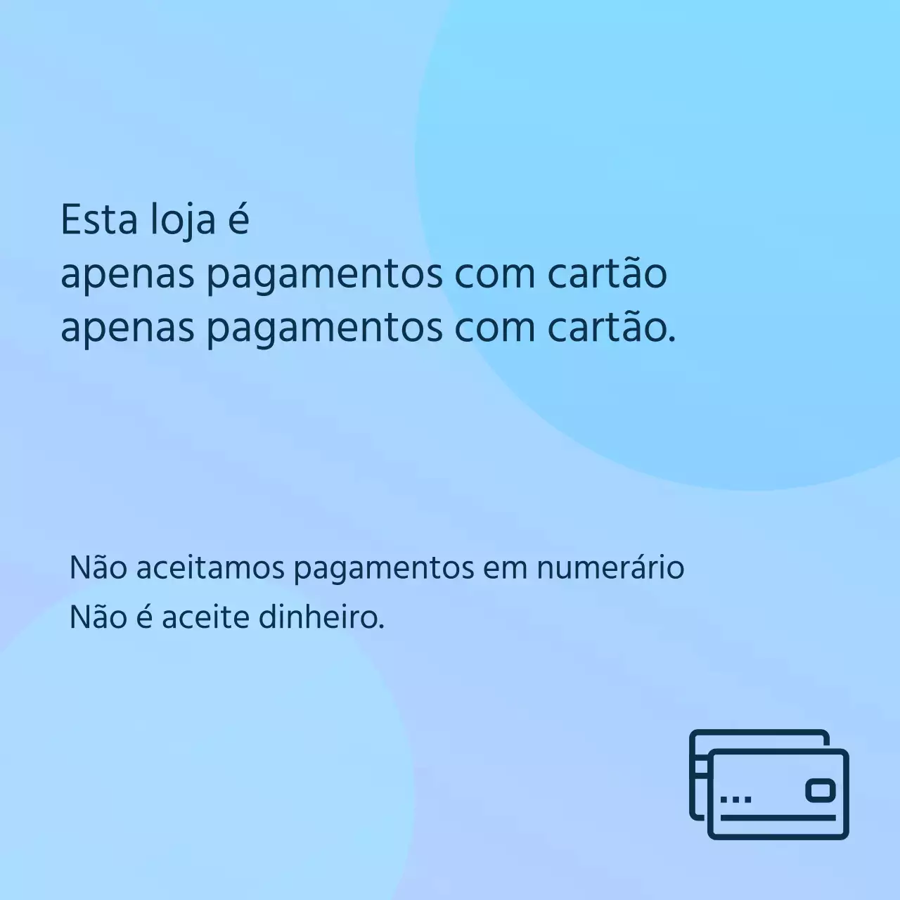 Um guia para pagamentos minimalistas com cartão em azul e azul claro