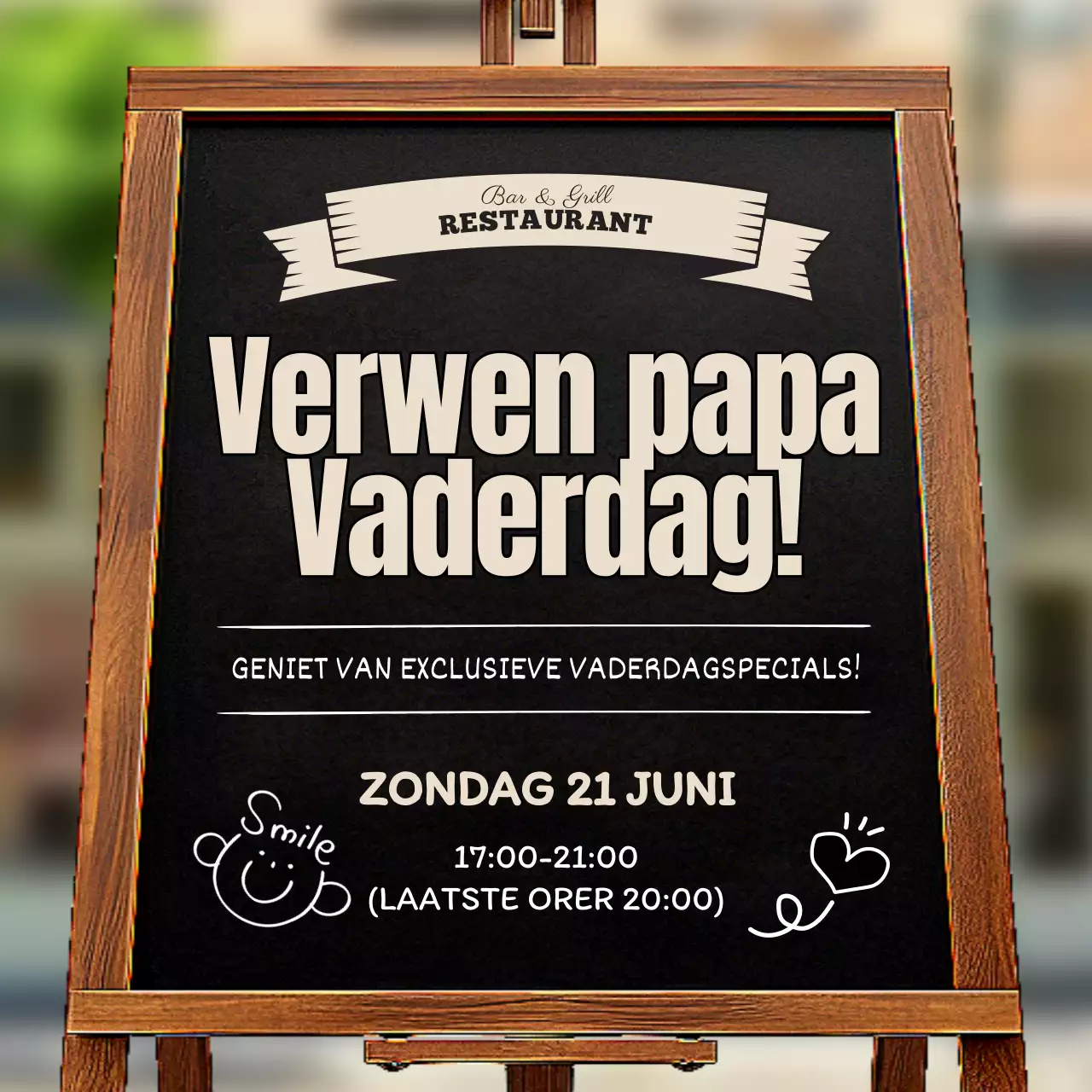 Maak reclame voor speciale aanbiedingen bij trendy restaurants in wit en ivoor
