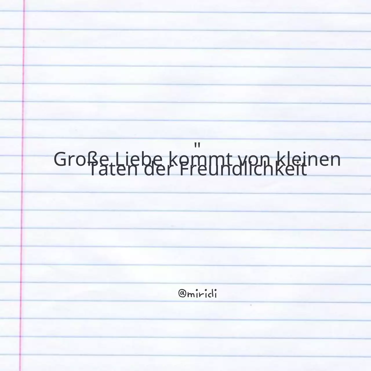 Einfache sentimentale Post in Blau und Schwarz