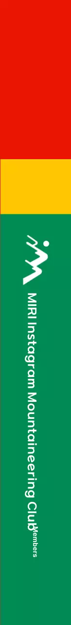 Desain konsep untuk klub gunung dengan menggunakan warna-warna berani