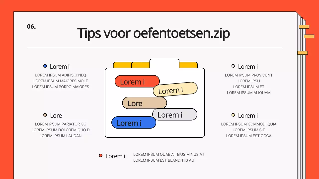 Eenvoudige oefentoetsen in blauw en rood Engels lesmateriaal
