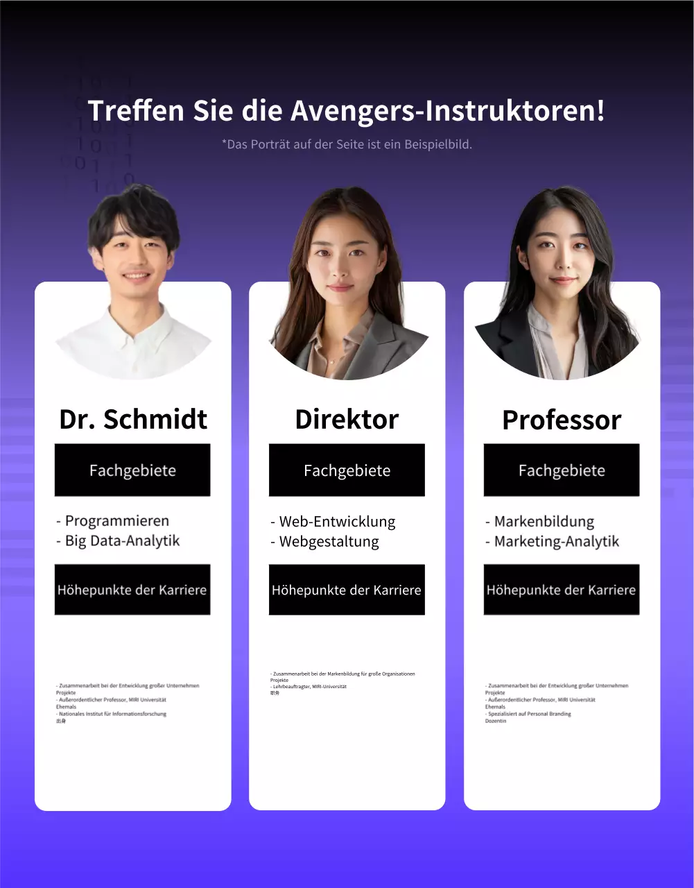 Eine einfache, lila-schwarze Stellenausschreibung für Hochschulabsolventen