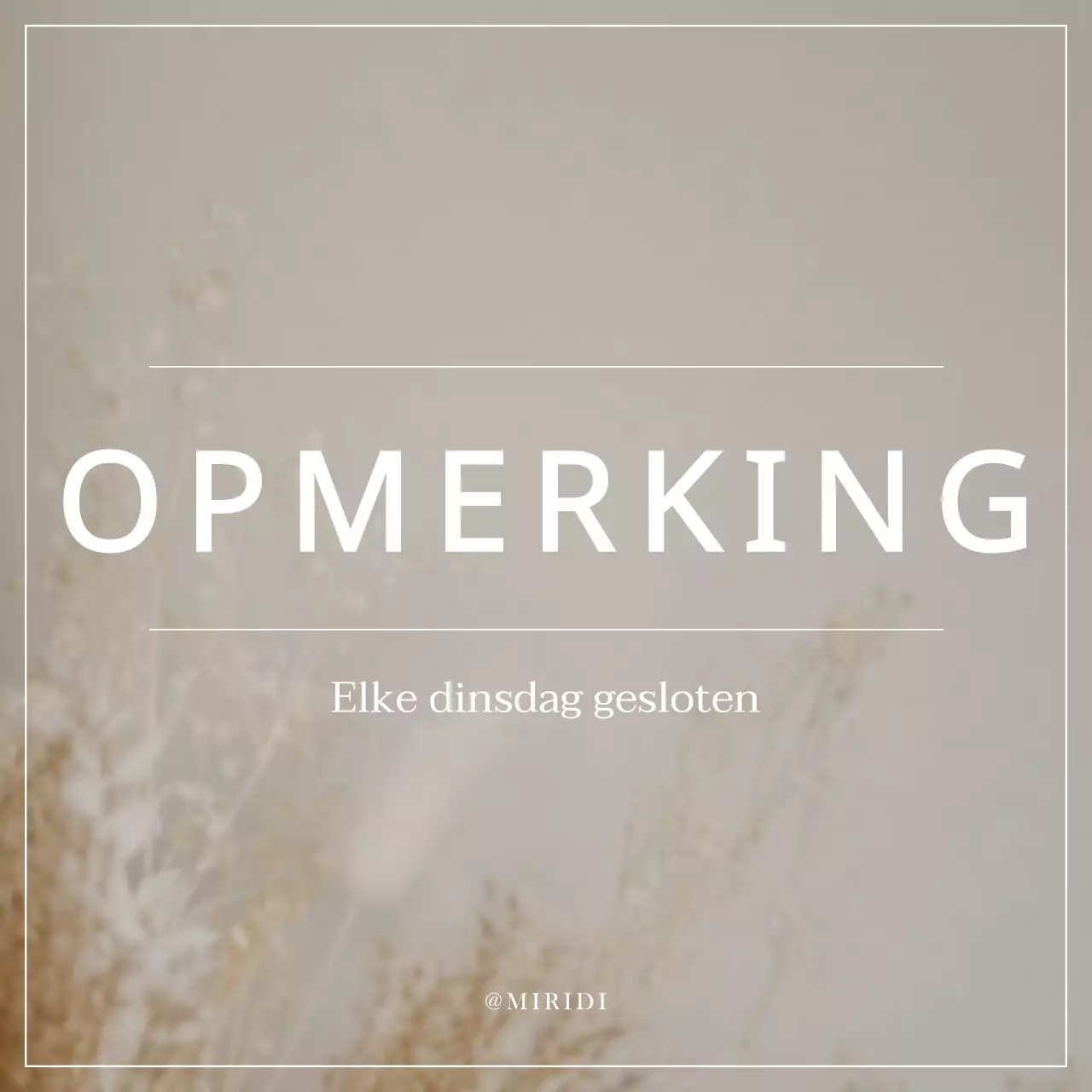 Promoot sluitingsaankondigingen in bruin en wit voor een moderne look