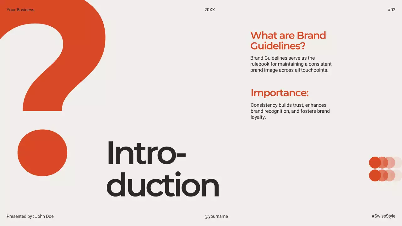 Orange Modern Brand Guide Presentation