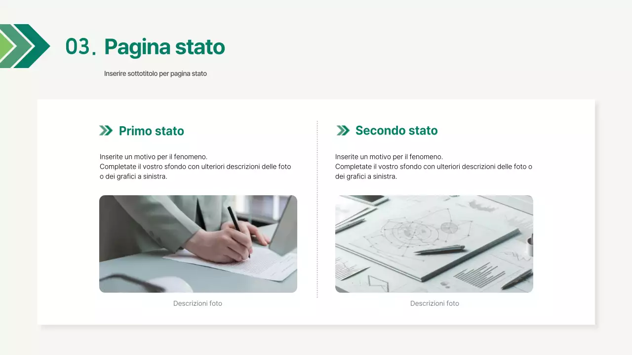 Un semplice rapporto aziendale in verde