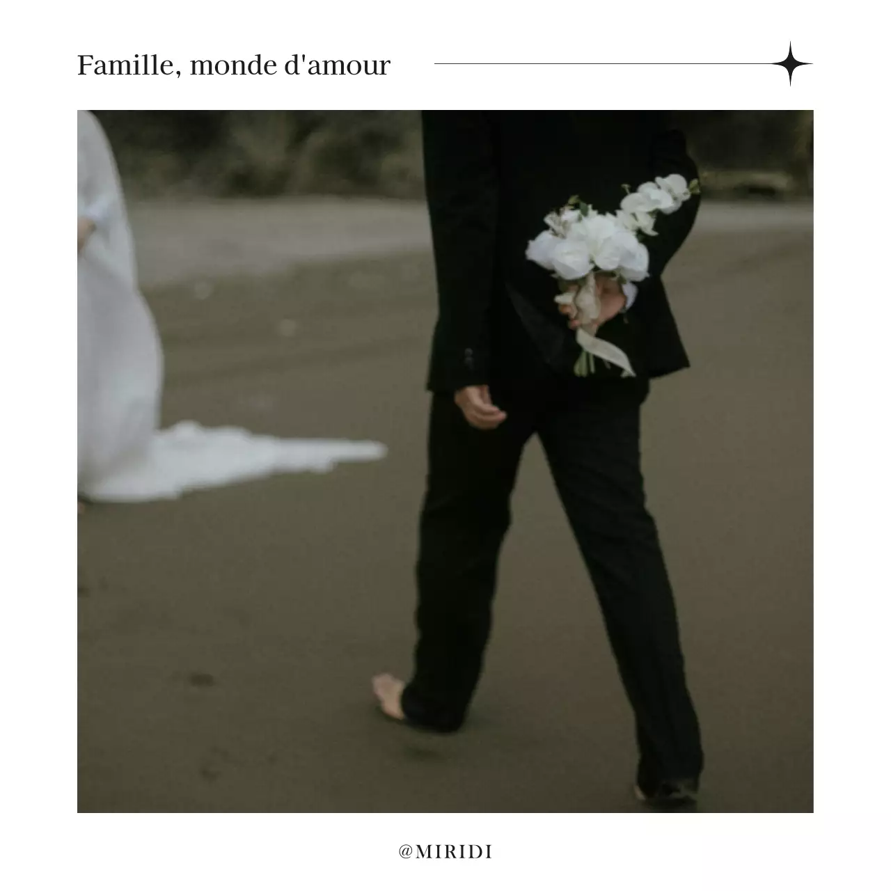 Confession de mariage simple en noir et blanc wording de l'amour post