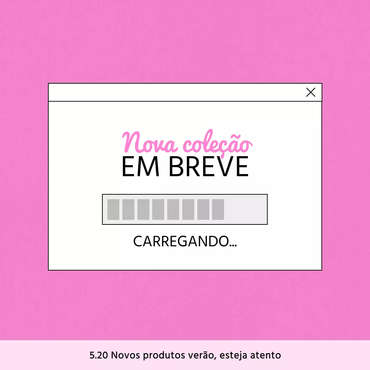 Anúncio do lançamento de um novo produto moderno em rosa e branco