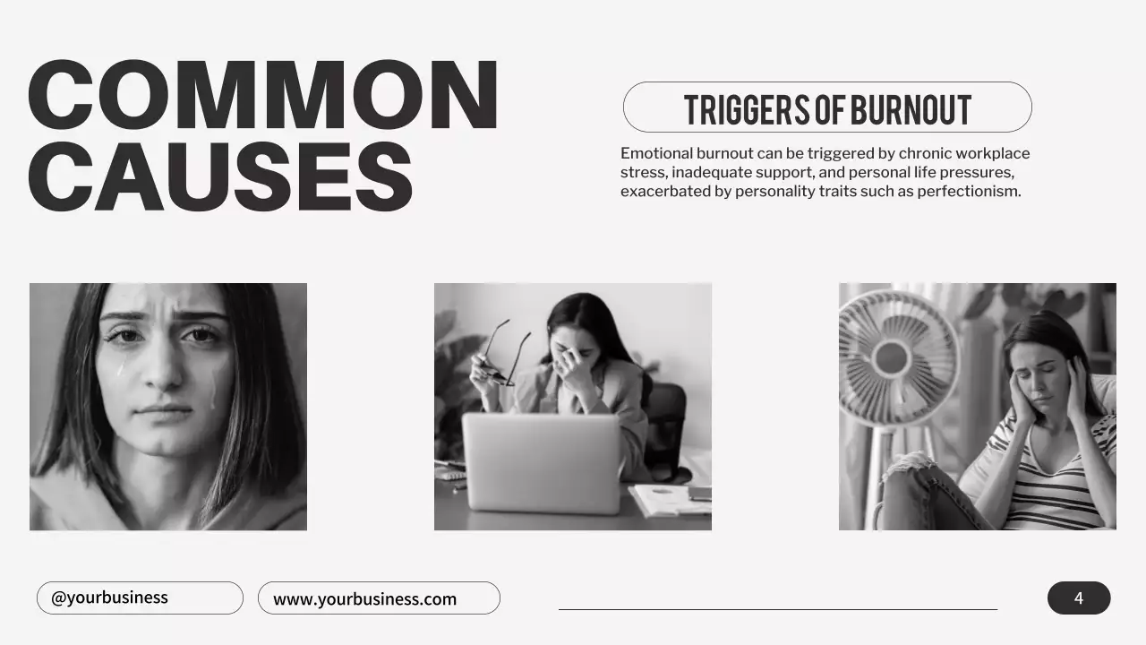 Presentasi Panduan Kelelahan Modern Grey