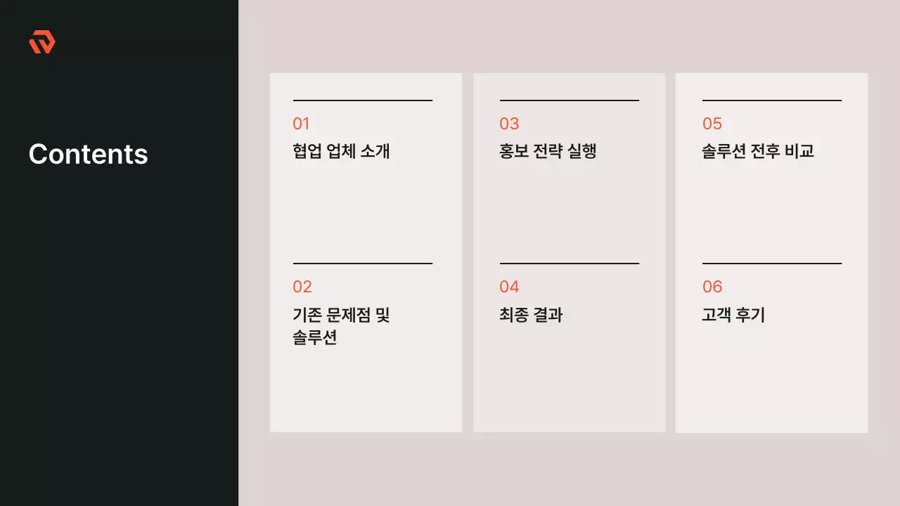 베이지와 검정의 미니멀한 대행사 홍보 성공사례 보고서