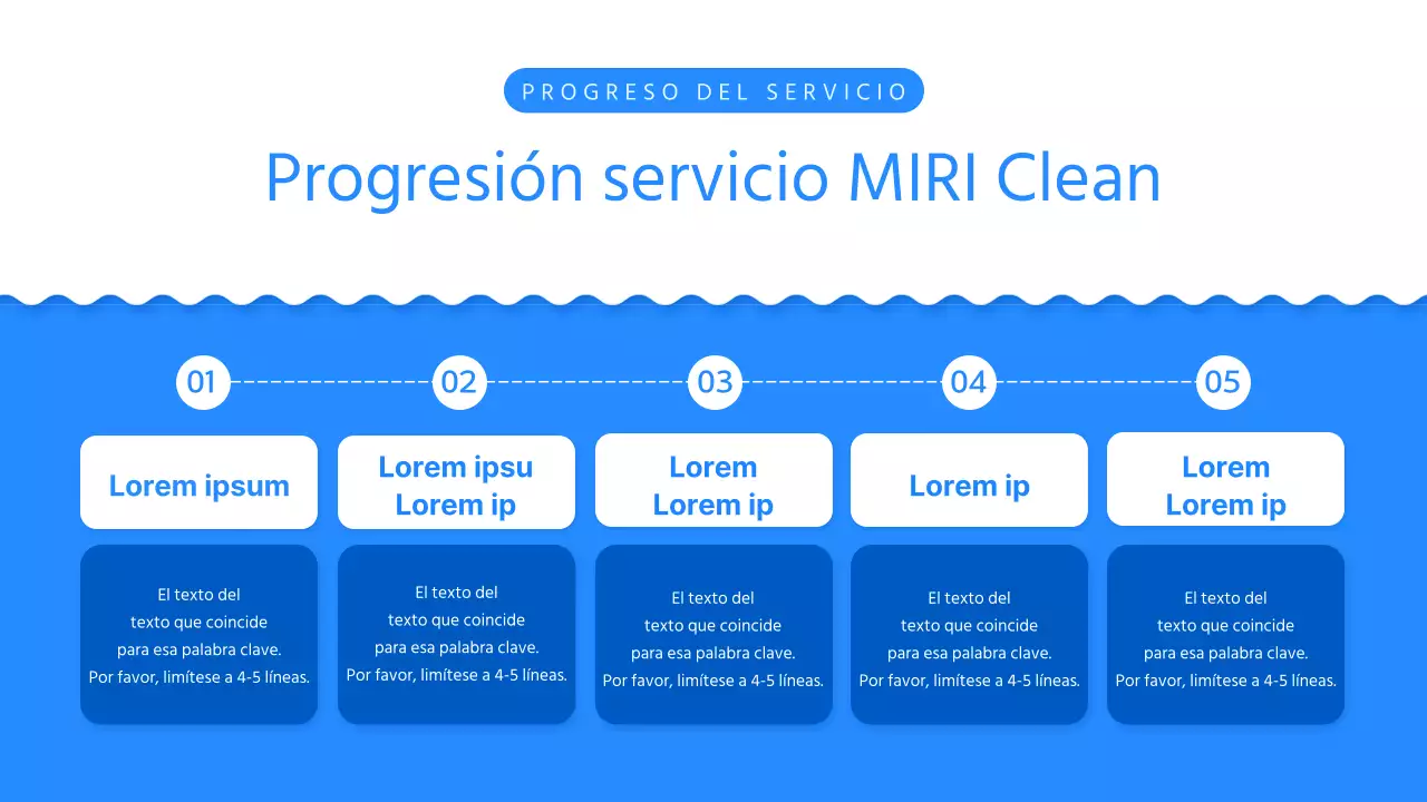 Un sencillo folleto azul y blanco de empresa de limpieza de mudanzas