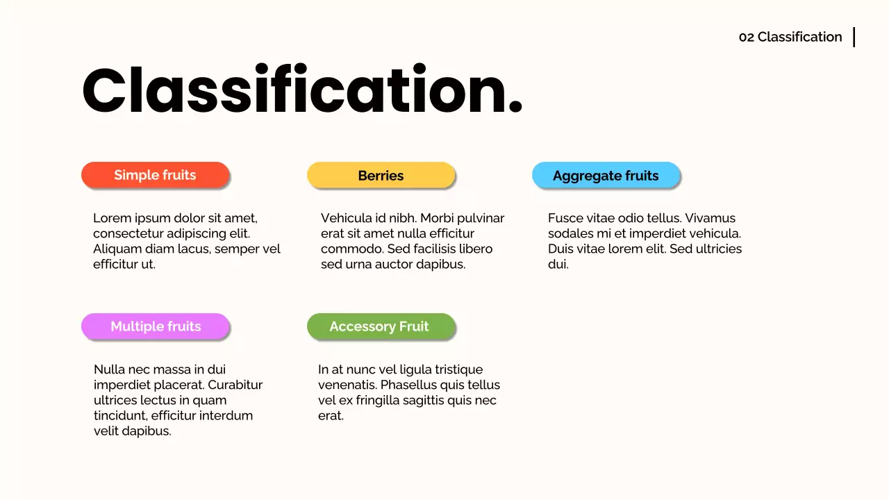 Colorful Trendy Fruit Guide Presentation