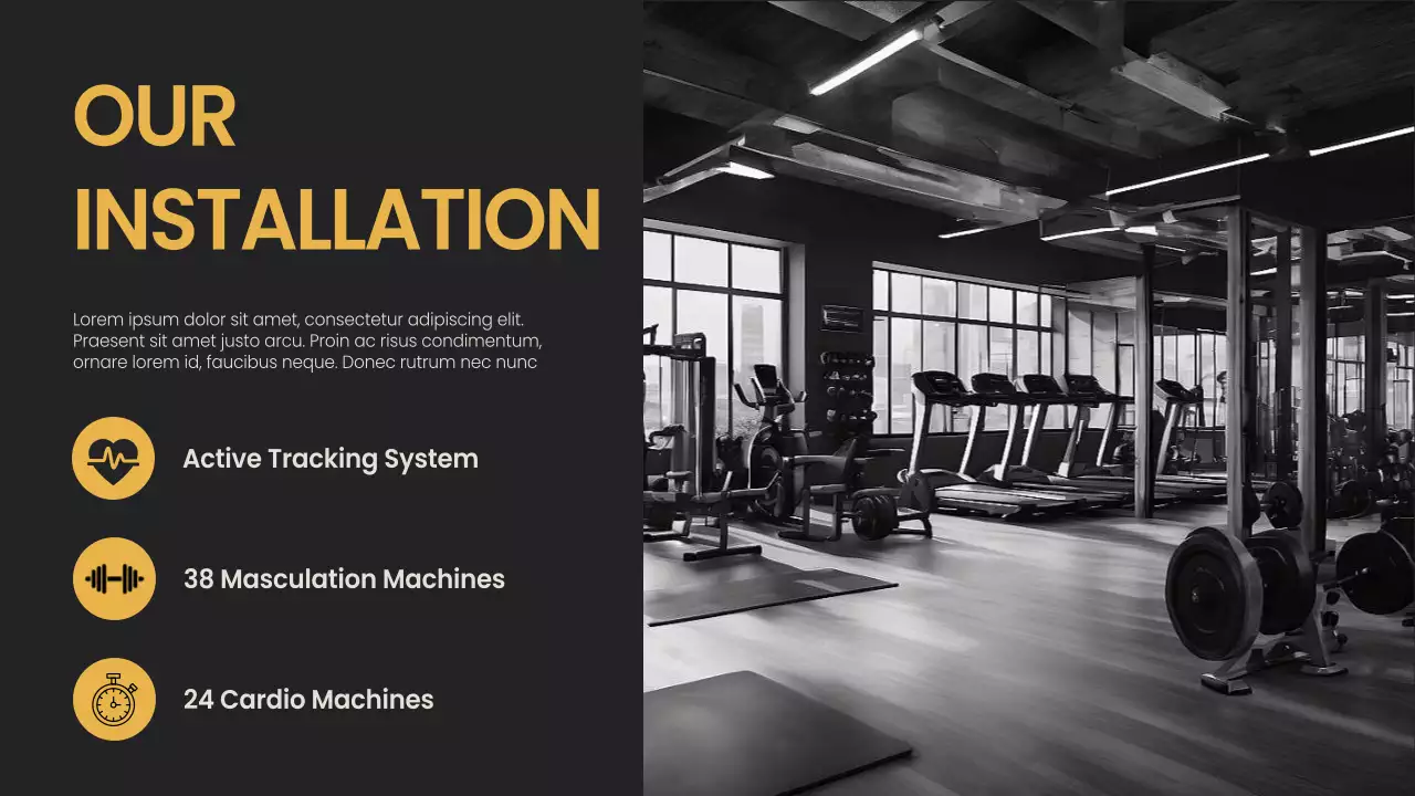 Black Modern Fitness Promotion Presentation